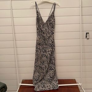Vintage Lillie Rubin Zebra print dress with beads